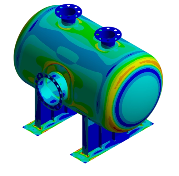 análise de tensões conforme ASME VIII div.2. Design by Analysis com elementos finitos.